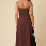 Nobody's Child Brown Bandeau Gayle Midi Dress