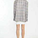 Glamorous Brown Multi-Check Oversized Blazer