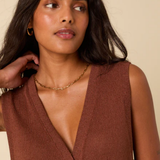 Nobody's Child Brown Textured Longline Waistcoat