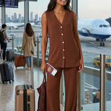 Nobody's Child Brown Textured Longline Waistcoat