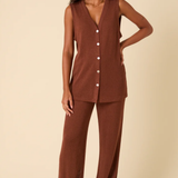 Nobody's Child Brown Textured Wide Leg Trousers