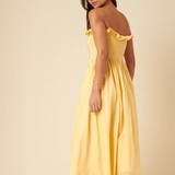 Nobody's Child Butter Yellow Bandeau Bela Midi Dress