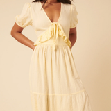 Nobody's Child Butter Yellow Katie Midi Dress