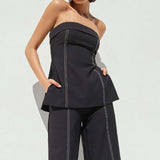 Seven Wonders Calandra Top in Black