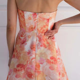 Talulah Camellia Rosetta Coral Print Mini Dress