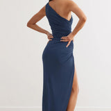 Lexi Carina Blue One Shoulder Maxi Dress