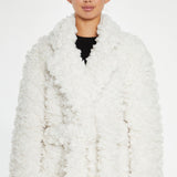 Glamorous Cream Faux Fur Longline Coat