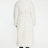 Glamorous Cream Faux Fur Longline Coat