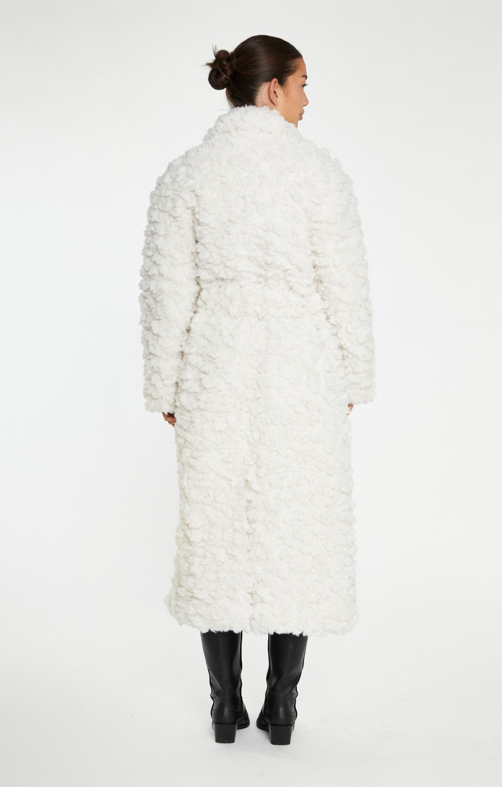 Glamorous Cream Faux Fur Longline Coat