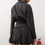 COLLUSION Tailored Hybrid Jacket in Charcoal