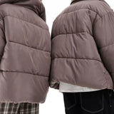 COLLUSION Unisex Puffer Jacket in taupe