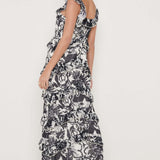 Pretty Lavish Cecile Monochrome Floral Maxi Dress