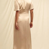 Nobody's Child Champagne Satin Erin Midaxi Dress