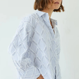 Charli London Marlowe Shirt - Blue Stripe