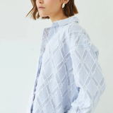 Charli London Marlowe Shirt - Blue Stripe