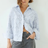 Charli London Marlowe Shirt - Blue Stripe