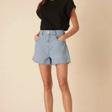 Nobody's Child Light Blue Denim A-line Shorts