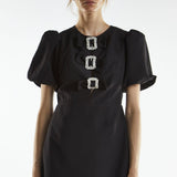 Collective The Label Black Buckle Bow Mini-Dress