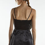 Collective The Label Black Silver Sequin Bow Mini-Dress