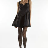 Collective The Label Drop Waist Corset Mini Dress - Isla Black