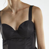 Collective The Label Drop Waist Corset Mini Dress - Isla Black