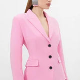 Karen Millen Compact Stretched Tailored Darted Blazer