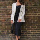 Topshop Contrast Stitch Body Mapping Fishtail Midi Dress In Mono