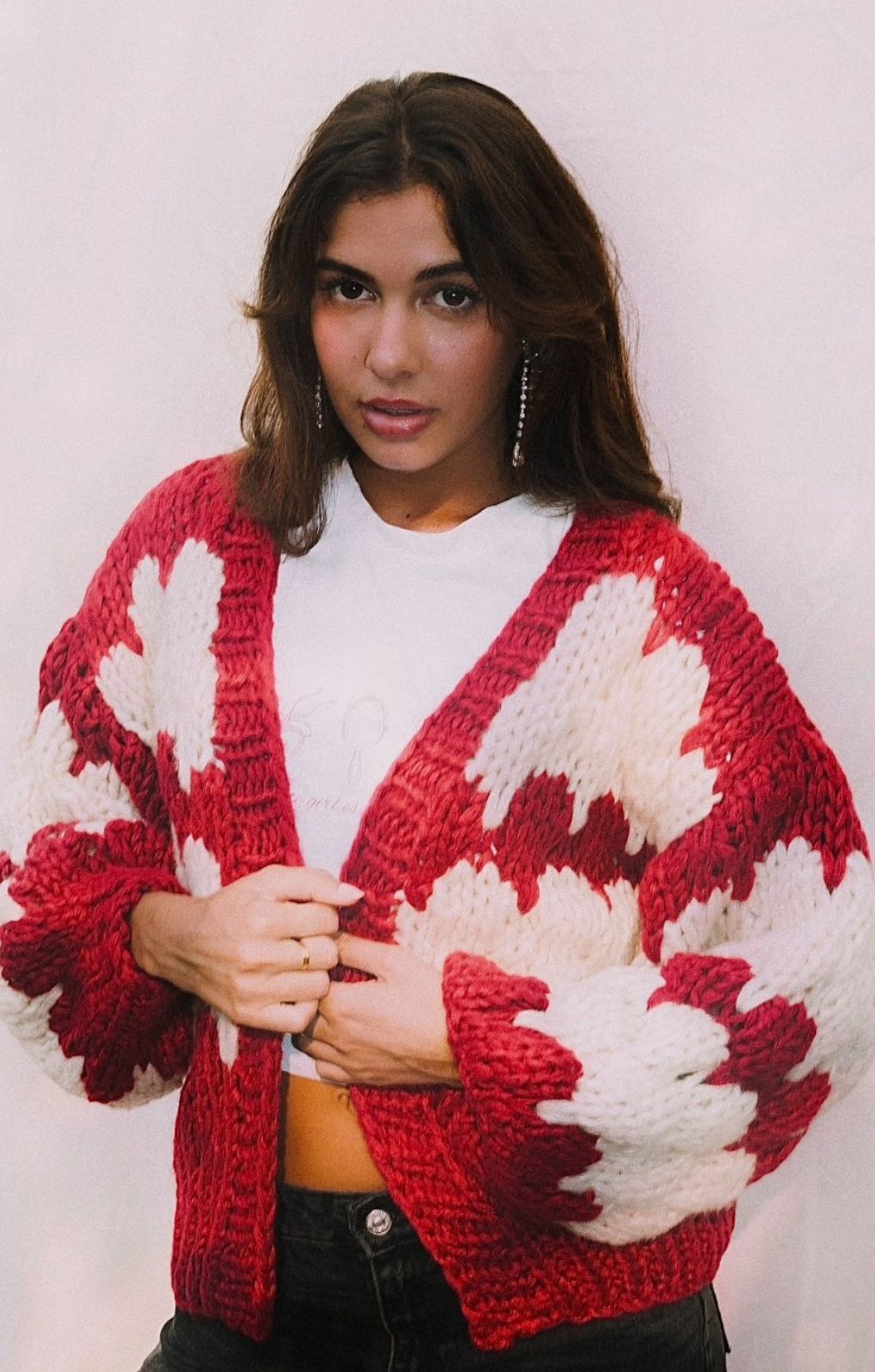Kiwi & Co Candy Cane Kisses Cardigan