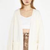 Glamorous Cream Longline-Cardigan