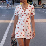 Nobody's Child Alexa Mini Dress White Tomato Print
