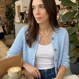 Nobody's Child Crew Neck Pocket Cardigan Blue