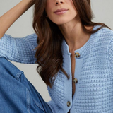 Nobody's Child Crew Neck Pocket Cardigan Blue