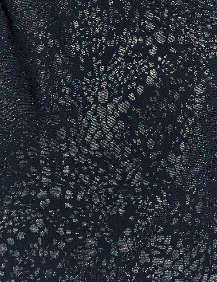 Nobody's Child Black Satin Jacquard Sydney Mini Dress