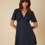 Nobody's Child Kharian Mini Dress Sasha Spot Navy