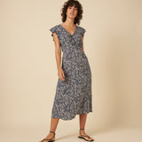 Nobody's Child Lily Midi Dress Navy Paisley