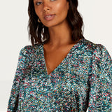 Little Mistress Satin Print Midaxi Dress by Vogue Williams