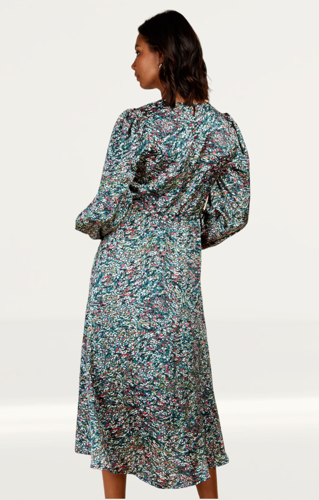 Little Mistress Satin Print Midaxi Dress by Vogue Williams