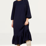 Little Mistress Navy Peplum Midaxi Dress by Vogue Williams