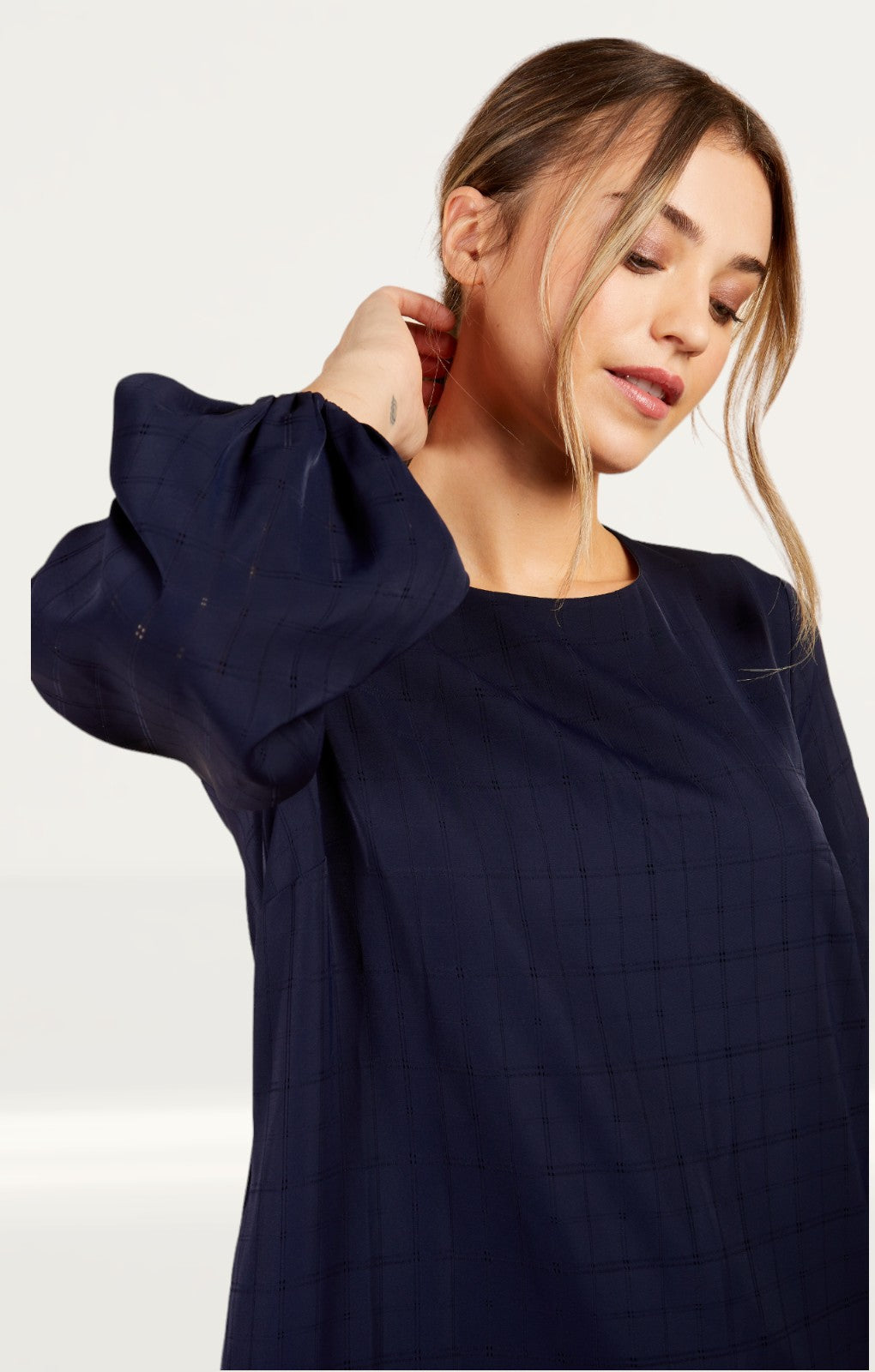 Little Mistress Navy Peplum Midaxi Dress by Vogue Williams