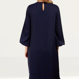 Little Mistress Navy Peplum Midaxi Dress by Vogue Williams