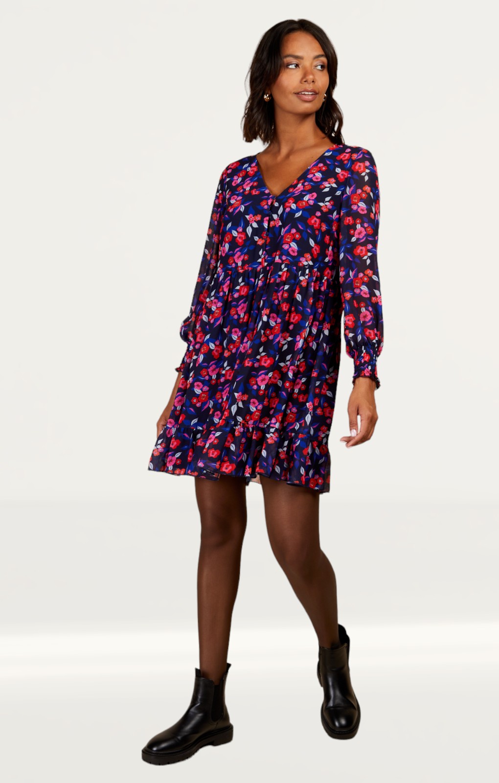 Little Mistress Floral Print Mini Dress by Vogue Williams