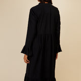 Little Mistress Black Button Detail Midaxi Dress by Vogue Williams