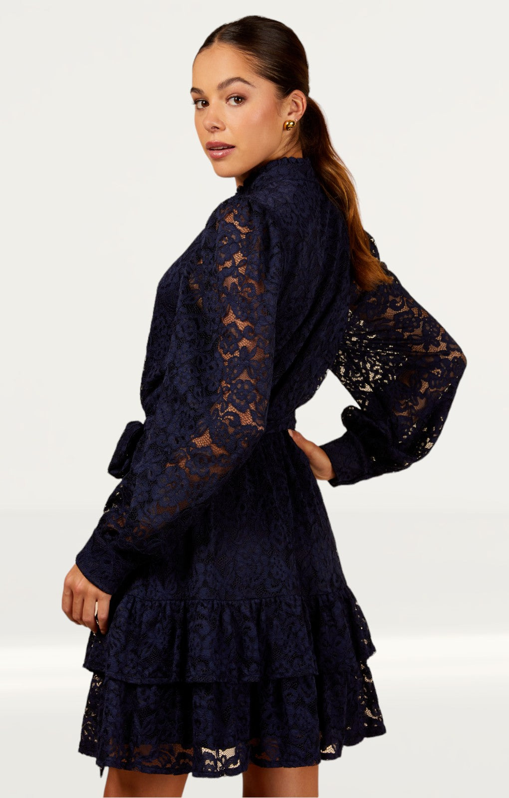 Little Mistress Black Lace Mini Dress