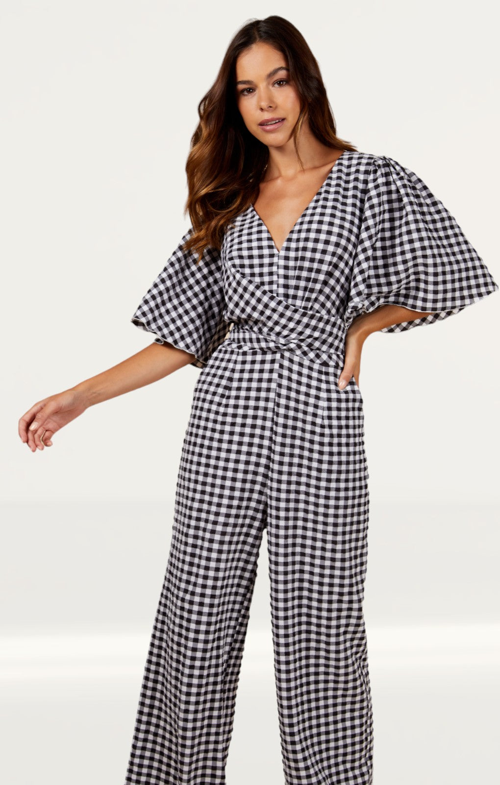 Little Mistress Gingham Jumpsuit