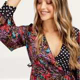Little Mistress Floral And Spot Print Mini Dress by Vogue Williams