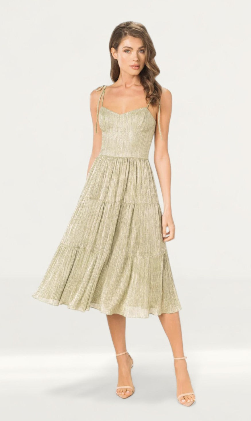 Dress The Population Dream Lime Midi Dress