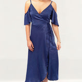 Dancing Leopard Cobalt Wrap Dress