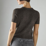 Glamorous Brown Marl Short Sleeve Cardigan