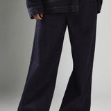 Glamorous Dark-Indigo Wide-Leg Jeans