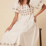 Nobody's Child Demi Midi Dress Cream